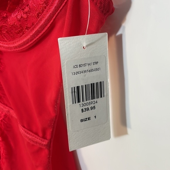 Fashion to Figure FTF red lace bodysuit 1 - Picture 3 of 7